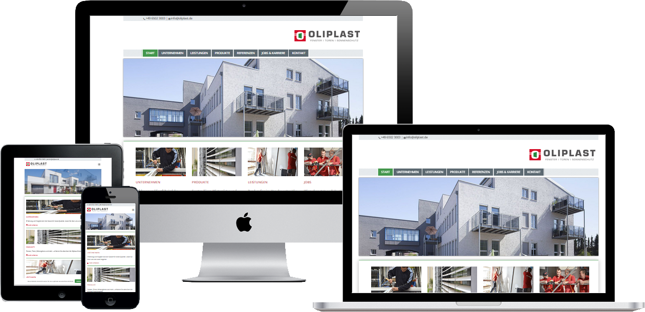 Screenshot Website OLI PLAST GmbH