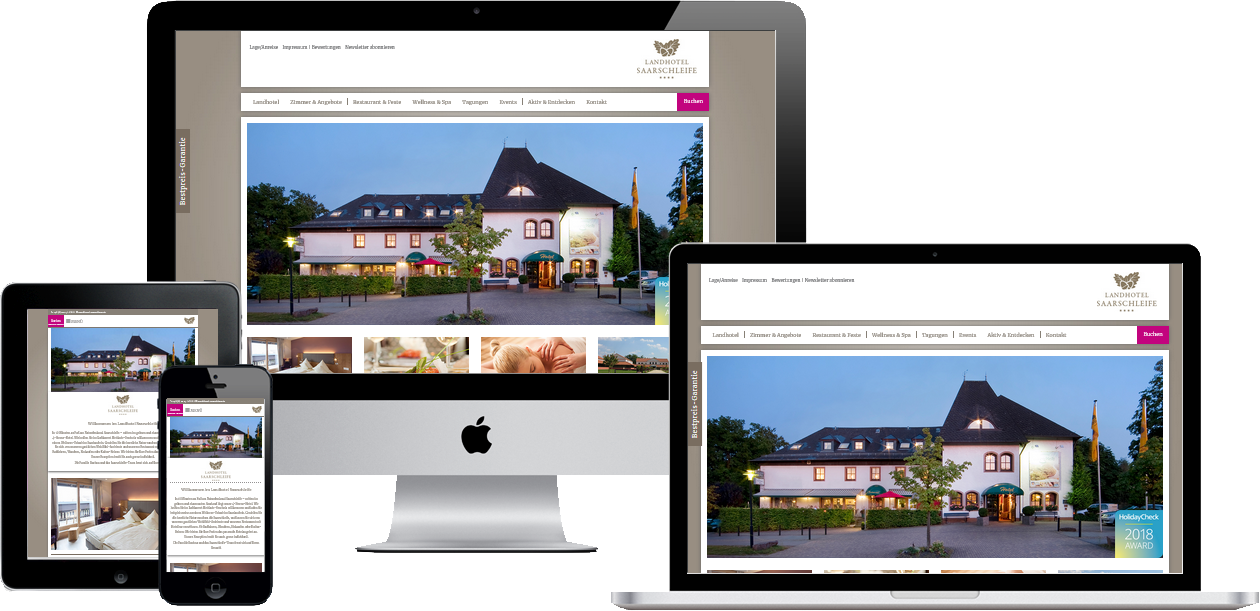 Screenshot Website Hotel zur Saarschleife